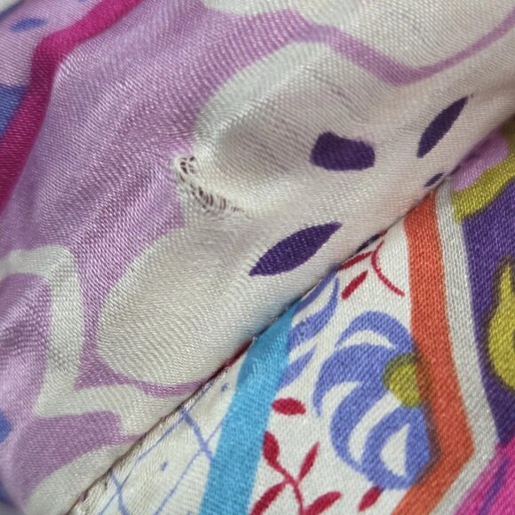 Nick & Nora Women's Size XXL Silk Robe Asian Dragon Purple - Picture 4 of 10